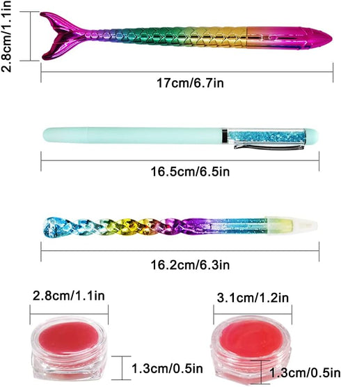 AIFUDA 16 Pcs Diamond Art Tool Kit - Mermaid Spiral Diamond Art Paintings Point Drill Pens, Glue Clay (Pink)...