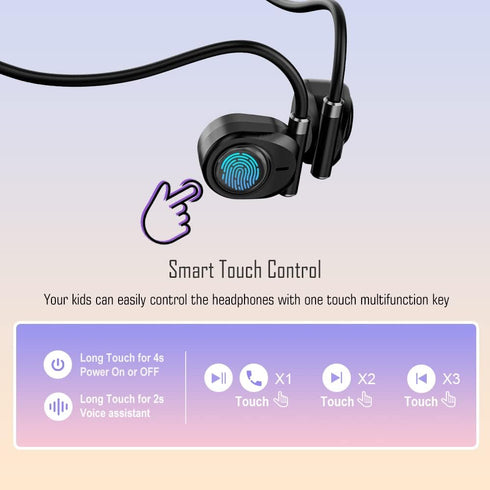 Kids Headphones Open Ear Headphones Wireless Bluetooth Air Conduction Headphones with Mic Ultra-Light, Portable Wireless Headphones for Kids/Child...