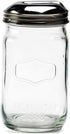 Circleware Yorkshire Mason Sugar Jar Glass Canister with Metal Lid Home Kitchen Glassware Food Preserving Storage Container for Coffee, Tea, Spice...