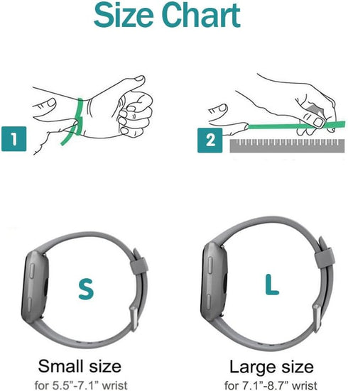 Replacement Wristlet Chain for Fitbit Versa 2 Watch Women Classic Soft Silicone Replaceable Wrist Ring Straps Bracelet Compatible with Fit bit Ver...