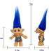 Good Luck Troll doll 7"(include hairs) tall Toy Action Figure troll for School Project?Arts Crafts?Party Favors (13-blue)...