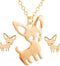 Stainless Steel Chihuahua Puppy Dog Pendant Necklace Earrings for Women Cute Pet Animal Stud Earring Set Jewelry...