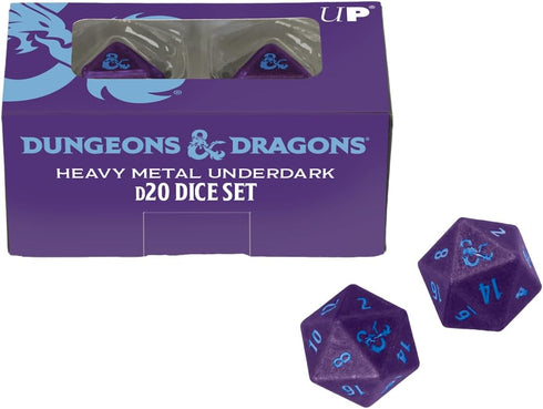 Ultra PRO - 2 D20 Underdark Dice Set for Phandelver and below: The Shattered Obelisk for Dungeons & Dragons, Polyhedral Dice for DND RPG MTG Games...