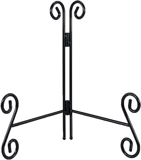 6 Inch Plate Stands for Display, 1Pack Black Iron Adjustable Easel Stand for Photo Picture Frame Plate Album and Home Decoration...