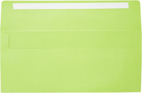 50 Pack #10 Business Envelopes for Invitations, Green Metallic with Square Flap (4 1/8 x 9 1/2 In)...