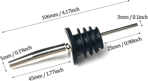 Swpeet 15 Pcs Stainless Steel Liquor Bottle Speed Pourers Tapered Spout with Rubber Dust Caps Perfect for Pubs, Clubs, Restaurants, Bars, Coffee S...