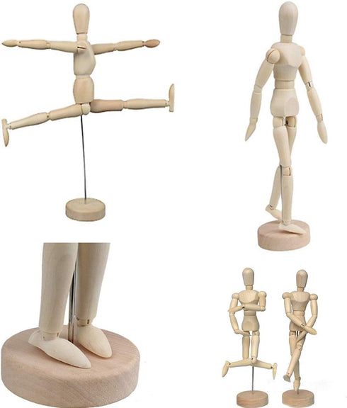Artist Wooden Manikin Mannequin Sketching Lay Figure Drawing Model Aid Human Figure Artist Draw Painting Model Mannequin Jointed Doll for Art Draw...