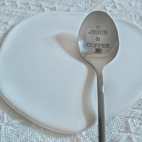 Jesus and Coffee Spoon Gifts for Women Men Coffee Lovers Gift for Dad Grandma Christian Gifts for Coworker Christmas Birthday Gift for Jesus Lover...