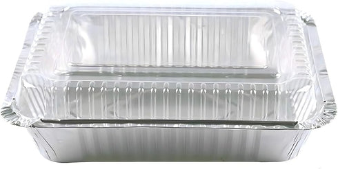 Bluesky Aluminum Pans with Plastic Lids-(Pack of 20) -Perfect for Meal Prep, Baking, 1.5 lb, Silver & Clear...