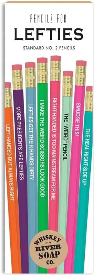 Whiskey River Soap Pencils for Lefties, Multicolor, (LEF-P), 8 Count (Pack of 1)...
