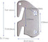 Universal Wood Rail Hook Plates for Footboard Frame, Replacement Wooden Bed Frame Bracket Headboard (Set of 4)...