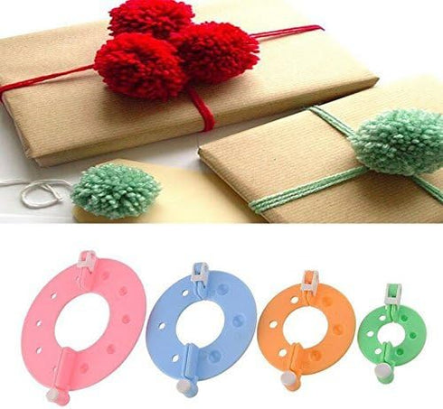 Yansanido Pack of 8(4 Sizes) Essential Pom-pom Maker for Fluff Ball Weaver Needle Knitting DIY Tool (8piece-4 Size)......