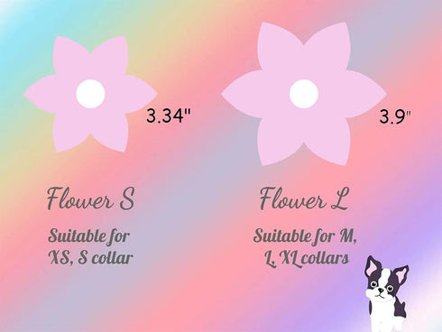 Elegant little tail Colorful Dog Collar for Female or Male Dogs, Flower Pet Collar Adjustable Dog Collars with Flower Gift for Small Dogs...