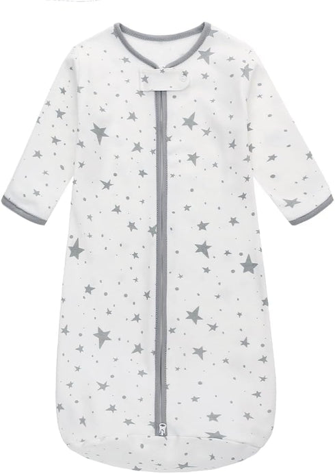 Long Sleeve Sleep Sack, 100% Cotton Baby Sleeping Bag 0-18 Months Baby Wearable Blanket Super Soft Temp Regulating Premium Infant Toddler Kids Sle...