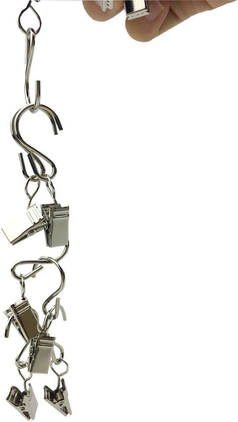 Mydio 50 Pack Stainless Steel Curtain Clip String Party Light and Outdoor Activities Wire-Party Supplies...