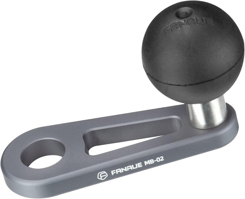 FANAUE Bolt Head Adapter Ball Base with 10mm Mounting Hole,MB-02 Aluminum Alloy Mount Base for RAM Mounts B Size 1 Inch Ball Double Socket Arm...