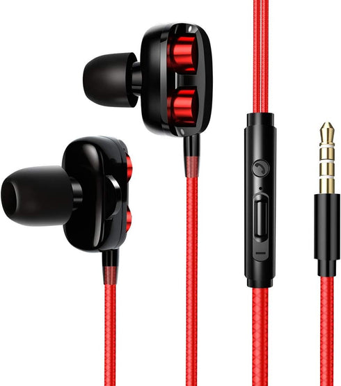 3.5mm Headphones Wired Earbuds with Microphone Noise Cancelling Earphone HiFi Stereo in Ear Buds for Samsung Switch Kindle MP3 Players...