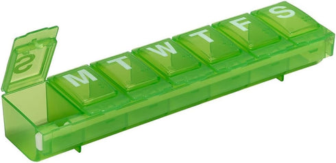 EZY DOSE Weekly (7-Day) Pill Case, Medicine Planner, Vitamin Organizer Box, Large Locking Compartments to Secure Prescription Medication and Preve...