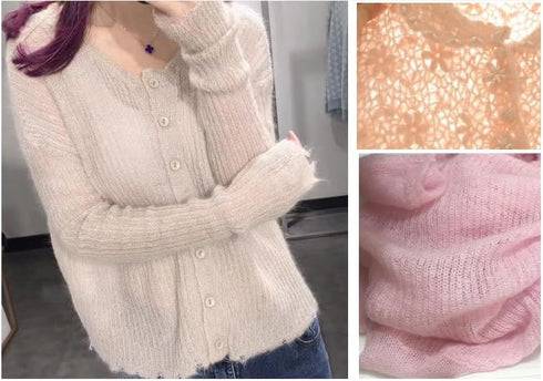 Mohair Knit Soft Angora Long Wool Yarn Hot with a Crochet Popular for DIY Weave(violet)......