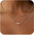 Gold Layered Necklaces for Women, Dainty Layering Chain Necklace Stackable Pendant Choker Necklaces Trendy Jewelry Gifts...