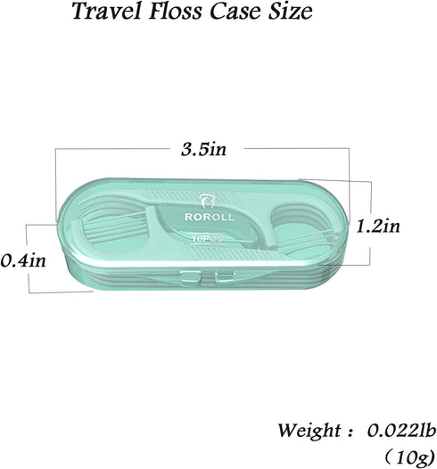 Holy Rose Dental Floss Picks Dispenser,Portable Floss Pick Case 4 Boxe 10 Count/Boxs,with Adult Flosser Stick 128 Count,is Perfect for Home?Travel...