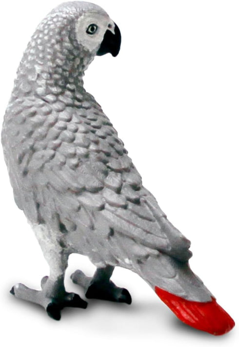 Safari Ltd. African Grey Parrot Figurine - Detailed 2" Plastic Model Figure - Fun Educational Play Toy for Boys, Girls & Kids Ages 3+...