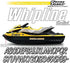 Whipline Solid Black/Tan 3" Alpha-Numeric Registration Identification Numbers Stickers Decals for Boats & Personal Watercraft...