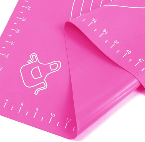 Silicone Baking Mat for Pastry Rolling Dough with Measurements (20" x 16 ", pink)...