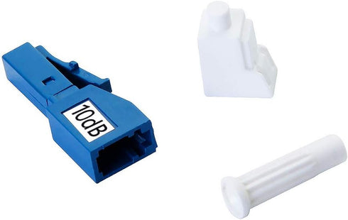 2 Pack Single Mode LC 10dB Fiber Optic Attenuator, LC/UPC in-Line Fiber Attenuator, Male to Female, Single-mode Fixed, SM, dB Options: 3dB, 5dB, 7...