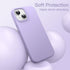 JETech Silicone Case for iPhone 13 6.1-Inch, Silky-Soft Touch Full-Body Protective Phone Case, Shockproof Cover with Microfiber Lining (Light Purp...