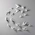 Pair Ceramic Birds Sparrows Swallows Dove White Wall Mounted Decor Hanging for Bathroom Livingroom Garden Wall Sculptures, Small...