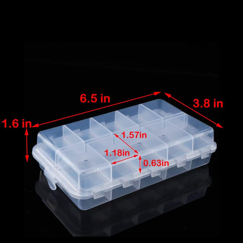 2 Pcs Fishing Tackle Storage Box Organizer, 20 Compartments Tackle Box, Tackle Utility Box for Fishing Home Small Item Storage...