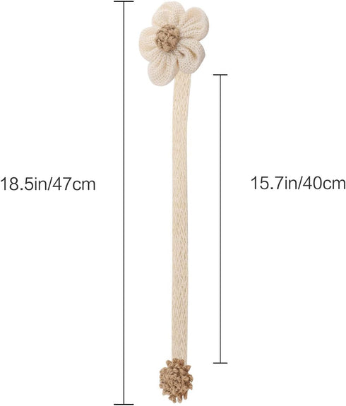 Magnetic Window Curtain Rope Holdbacks, 2 Pieces Simple and Elegant Sunflower Decorative Knitted Cord Drapery Holder Curtain Tieback Accessories f...