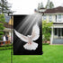 Moslion Dove Garden Flag Peace Bird White Dove with Swings Flying in the Sky Sunlight Flags Double-Sided Banner Welcome Yard Flag Outdoor Home Dec...