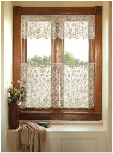 Heritage Lace Rhapsody 60-Inch Wide by 16-Inch Drop Champagne Valance...