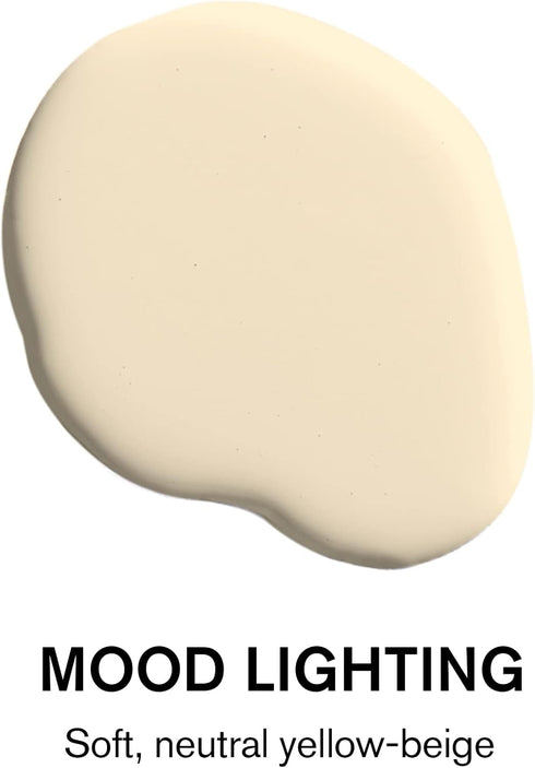 BACKDROP | Premium Interior Paint | Large Adhesive Paint Swatch | MOOD LIGHTING - Soft, Neutral Yellow-Beige | 12" x 12" Color Sample...