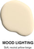 BACKDROP | Premium Interior Paint | Large Adhesive Paint Swatch | MOOD LIGHTING - Soft, Neutral Yellow-Beige | 12" x 12" Color Sample...