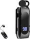 Retractable Wireless Headset Headphone Stereo Earphone V5.0 Noise Cancelling Mic Clip on Earpiece Comfortable HandsFree Headset 20Hrs Talking Time...