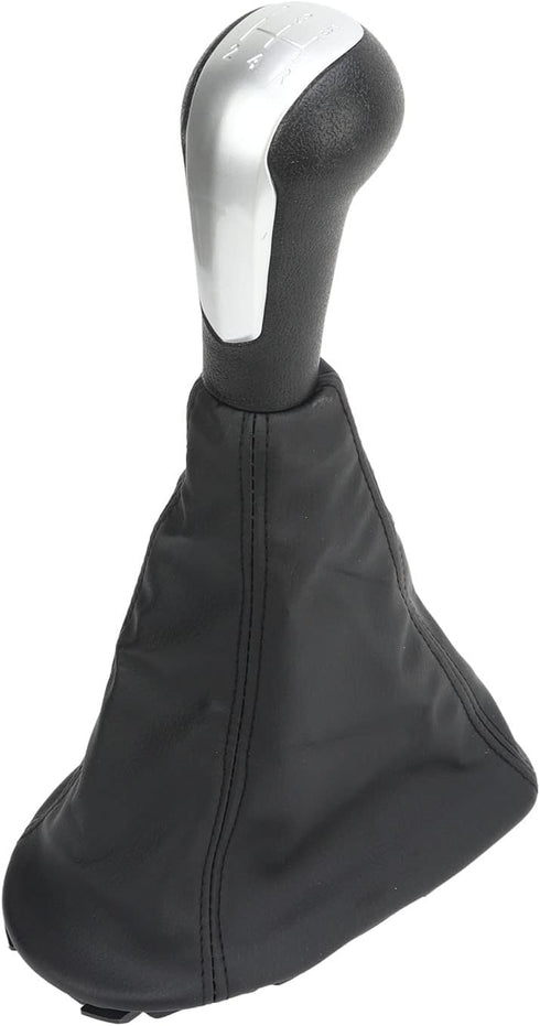 Gear Shift Knob Cover Kit, Manual Gear Stick Shift Knob Black PU Cover Compatible with Chevy Spark...