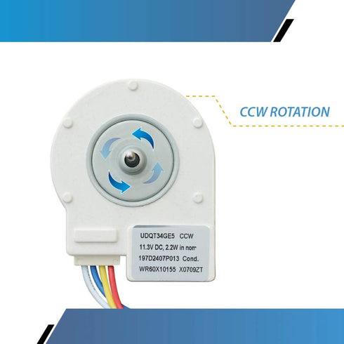 Condenser Fan Motor for GE Refrigerator Replaces WR60X10209 WR60X10155