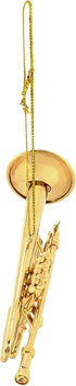 Broadway Gifts 3.5" Gold Brass Trumpet Ornament Decoration...