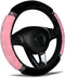 Steering Wheel Cover Universal Standard Size 14.5-15 inch, Soft Fluffy Steering Wheel Cover with Sparkly Crystal Rhinestones for Women Girls (Pink...