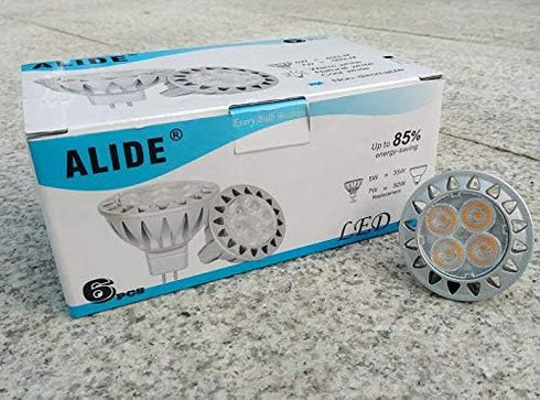 ALIDE MR16 5W Led Bulbs Wide Beam Angle 60° (60 Degree) 2700K Soft Warm White, Replace 20W 35W Halogen,Low Voltage 12 Volt MR16 GU5.3 Flood Bulb f...