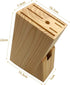 Wooden Knife Block Countertop Knife Holder Knife Organizer with Scissors-Slot for Kitchen...