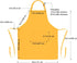 Jubatus 2 Pack Bib Aprons with 2 Pockets Cooking Chef Kitchen Apron for Women Men, Yellow...