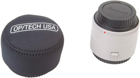 OP/TECH USA 7801054 Fold-Over Neoprene Lens Pouch – Durable Camera Lens Case with No-Lose Lid – 304 (Black)...