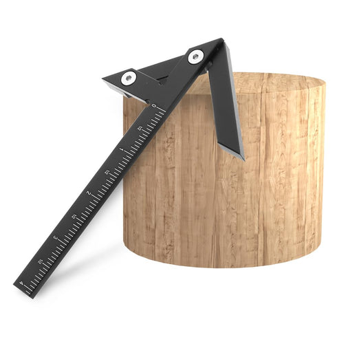 Aluminum Imperial Circle Center Positioning, 45/90 Degree Positioning Ruler, Right Angle Positioning, Centerline Positioning, Multi-Function Arrow...