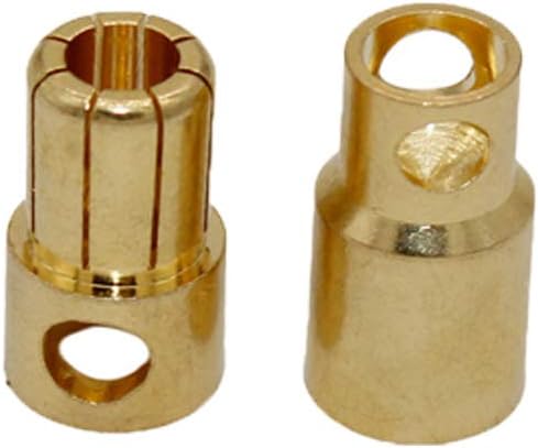 10 Pairs Gold-Plated 8.0mm 8mm Male Female Banana Plugs Bullet Connector for RC Battery ESC Motor (8.0mm Bullet Connector)...