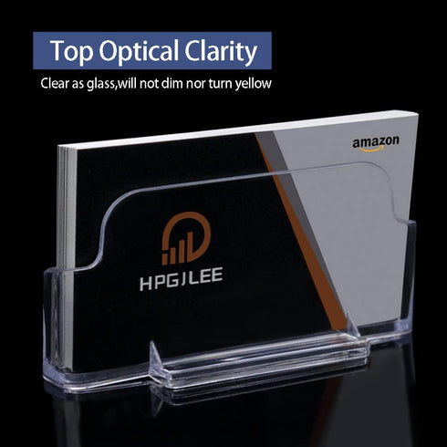 vrupin 4 Pack Business Card Holder for Desk,Clear Acrylic Business Card Holder Display for Men, Business Card Display Business Card Stand for Exhi...