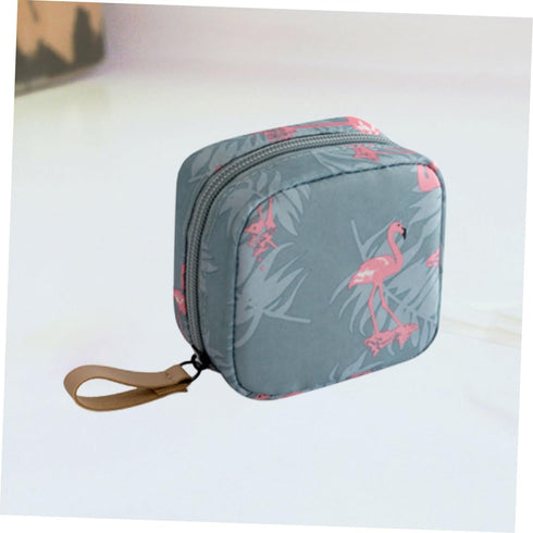 Beavorty Canvas Wallet for Women Cosmetic Bag Womans Wallets Flamingo Makeup Bag Small Makeup Bag Mini Cosmetic Bag for Women Girls Water Proof Sk...